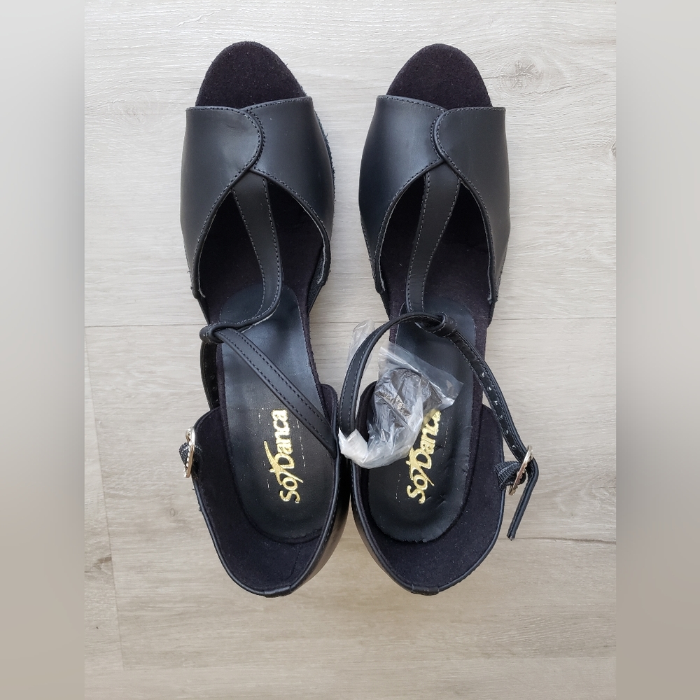 NEW! So Danca dance / ballroom peep toe heels. size 9.
